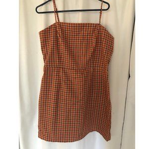 Orange plaid dress